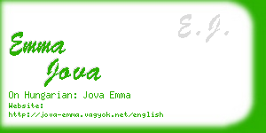 emma jova business card